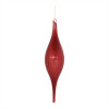 Red Ribbed Glass Drop Ornament (Set of 6)