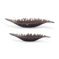 Aluminum Leaf Bowl (Set of 2)