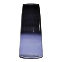 Blue Soda Lime Glass Vase 12.5"H