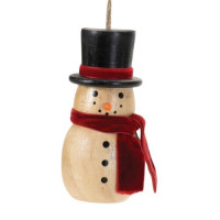 Wooden Snowman Ornament (Set of 12)