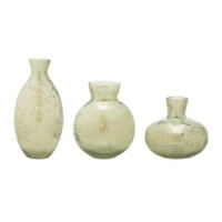Bubbled Glass Bud Vase (Set of 3)