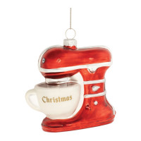 Glass Christmas Baking Mixer Ornament (Set of 12)