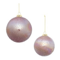 Iridescent Beaded Glass Ornament (Set of 4)