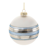 Striped Glass Ball Ornament (Set of 6)