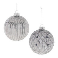 Glittered Glass Ball Ornament (Set of 6)