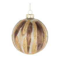 Glitter Painted Glass Ball Ornament (Set of 6)