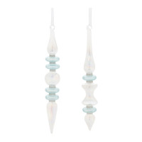 Iridescent Finial Drop Ornament (Set of 24)