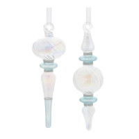 Iridescent Finial Drop Ornament (Set of 12)