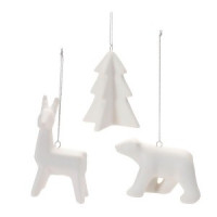 Modern Ceramic Animal Ornaments (Set of 6)