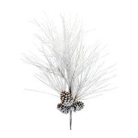 Flocked Long Neddle Pine Spray (Set of 2)