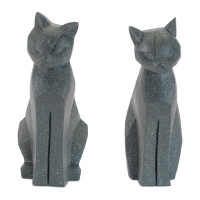 Modern Sitting Cat Statue (Set of 4)