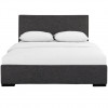 Camden Isle in. indes Upholstered Platform Bed Grey Queen Size - 85.4 x 63.4 x 34.8 in.