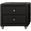 Camden Isle Upholstered 2 Drawer Nightstand, Black - 20 x 20.9 x 19.3 in.