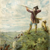 Baron Munchausen Finds A Wonderful Marksman In California Illustration by Alphonse Adolf Bichard From The Book The Adven Poster Print - 13 x 16