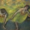 Two Dancers At Rest Edgar Degas - 1834-1917 & French Pastel Suzuki Collection Tokyo Poster Print - 18 x 24