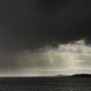 Rain Falling from Ominous Dark Clouds Over The Water - Otter Ferry Scotland Poster Print by John Short - 38 x 24 - Large
