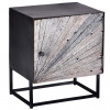 Progressive Furniture Layover Nightstand, Gray Bark & Iron
