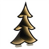 Pine Tree Outline Ekko Light Display 24.5"H