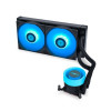 Lian Li GALAHAD II Lite 240mm RGB Fans - Customizable Lighting Effects and ARGB Pump Block, Low Noise, Hydraulic Bearing Design, Switchable Pump Lid - 28mm PBT Fan for LGA 1700 /AM5 / AM4 ()