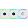 Lian Li UNI Fan SL-LCD Wireless 120-Triple Pack - Performance ARGB Fan, 1.6 inch LCD Display, Wireless Connector, Daisy-Chain Design, Customizable Lighting Effects, 400x400 Res.-White ()
