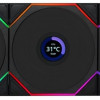 Lian Li UNI Fan TL - LCD Wireless 120 - Triple Pack (Reverse Blade) - 2.4 GHz Wireless Signal Control - Infinity Mirror Design - LCD Display - Controller Included and Required - Black ()