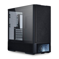 Lian Li LANCOOL 207 Digital ATX Computer Case w/Integrated LCD Screen, Mesh-Centric Panels Mid-Tower PC Case w/ 2 x 140x40x30mm PWM Fans, 2 x 140mm Fans Pre-Installed, Front-Mounedt PSU & Offset MB
