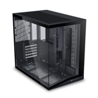 LIAN LI O11D MINI V2 | Compact ATX Mid-Tower Airflow Computer Case | Panoramic View | Fully Ventilated Airflow | Adjustable I/O | Pillar-Less | Cable Management | Black ()