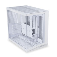 LIAN LI O11D MINI V2 | Compact ATX Mid-Tower Airflow Computer Case | Panoramic View | Fully Ventilated Airflow | Adjustable I/O | Pillar-Less | Cable Management | White ()