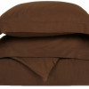 400 Thread Count Egyptian Cotton Twin Duvet Cover Set Solid Mocha