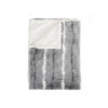 HomeRoots 50 x 60 in. Dayton Grey & White & Black Fur Throw