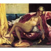 Posterazzi Reclining Odalisque Poster Print by Eugene Delacroix - 36 x 24 in. - Large