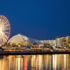 Posterazzi Amusement Park On Navy Pier At Dusk Poster Print 19 x 12