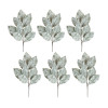 Frosted Winter Magnolia Leaf Spray (Set of 6)