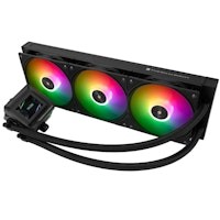 Thermalright Frozen Warframe BL Black-AIO CPU Liquid Cooler, IPS LCD Screen with 320x240 Resolution, for AM4/AM5, Intel LGA1700/1851, 2-inch Magnet-Absorbent LCD Screen for Images-Black, PC CPU Water Cooler