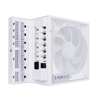 Lian Li Edge Gold Series 1000W Full Modular Power Supply (Fan Hub Included)-ATX 3.0, 3.1-PCIE 5.1-L-Shape Design for Dual Chamber Case-120mm FDB Fan-Supports up to 4 USB Device - White-