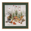 Happy Holidays Winter Woodland Print