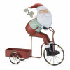 Whimsical Santa Riding Bike