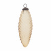 Amber Glass Pine Cone Ornaments Set of 12