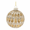 Gold & Silver Diamond Ball Ornaments Set of 12