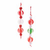 Striped Glass Mini Drop Ornaments Set of 6