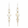 Clear Iridescent Finial Drop Ornament (Set of 12)