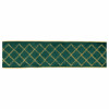 Green w/Gold Lattice Ribbon 4" x 5 Yds.