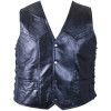 Maxam Diamond Plate&#8482; Rock Design Genuine Buffalo Leather Vest