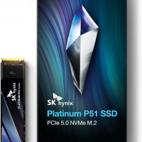 SK hynix Platinum P51 1TB PCIe Gen5 NVMe M.2 2280 Internal SSD I Up to 14,700 MB/s Read, 13,400 MB/s Write I Powered by 238-Layer NAND Flash