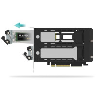 Icy Dock MB842M5P-B 2 BAY M.2 NVME SSD TO PCIE 5.0 X8 MOBILE RACK ENCLOSURE FOR PCI