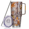 Maxam 44oz Camo Double Vacuum Wall Tumbler With Handle