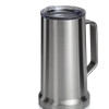 Maxam XPAC 22 Ounce Beer Mug with Lid and Handle, Stainless Steel, Vacuum Insulated Stein For Hot Or Cold Beverages