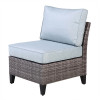 Letright Industrial Four Seasons Courtyard Serranova Aluminium Armless Chair Light Gray - 29.53 x 24.80 x 29.13 in.