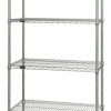 Quantum Storage 4-Shelf Chrome Wire Shelving Starter Kit 21 x 54 x 54 in.