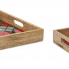 Plaid Wooden Tray (Set of 2)